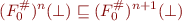 \begin{equation*}
   (F_0^{\#})^n(\bot) \sqsubseteq (F_0^{\#})^{n+1}(\bot)
\end{equation*}