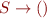 $S\rightarrow()$