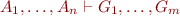 \begin{equation*}
     A_1,\ldots,A_n \vdash G_1,\ldots,G_m
\end{equation*}