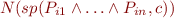 $N(sp(P_{i1} \wedge \ldots \wedge P_{in}, c))$