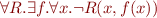 \begin{equation*}
   \forall R. \exists f. \forall x. \lnot R(x,f(x))
\end{equation*}